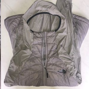 North face grey running hoodie